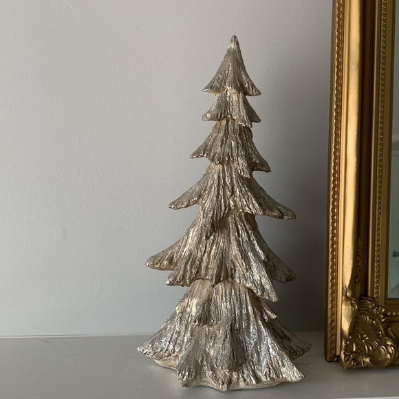 Peppermint Forest Christmas tree sparkly glitter home Decor‎ beige silver - Picture 2 of 9